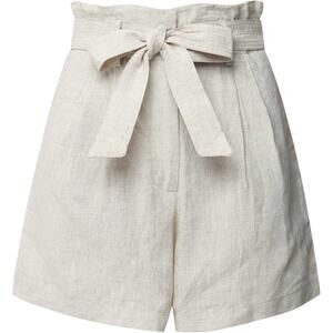 Scarlett‎ Poppies The Linen High-Waisted Shorts Women's XS Tan Belted